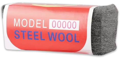 Stahlwolle, 1 Stück 00000 Stahlwolle, 100g 00000 Stahlwolle Rollen, Stahlwolle für Kunststoffrollos, Zum Füllen von Löchern und Rissen in Wänden,Für Gärten, Gemüsebeete, Garagen(Grau)