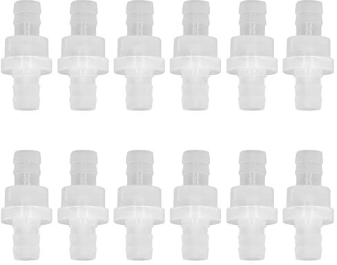 VAYEODEYU Rücklaufventil, Rückschlagventil for Aquarien, PP, Einweg, for Aquarien, Chemikalien, Lebensmittel, Getränke, Medizin, 12 Stück