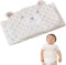 YANGUN Cojín de huesos de cereza para bebé, 100 % algodón, color blanco, cinturón térmico de huesos de cereza, contra cólicos y dolor abdominal, cojín térmico para microondas, hipoalérgico y lavable