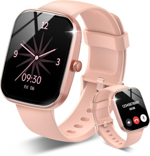 Thunelec Orologi intelligenti da donna - Rispondi/Effettua chiamate, Smartwatch da donna HD da 1,8 con cardiofrequenzimetro/SpO2/monitoraggio del sonno, impermeabile IP68, oltre 100 sport