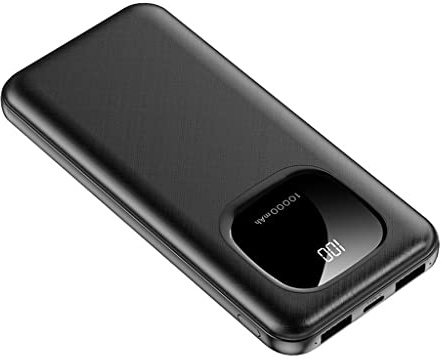 Power Bank con display digitale da 20000 MAh con powerbank integrato di grande capacità Power Bank mobile (colore: nero, dimensioni: 80000mAh)