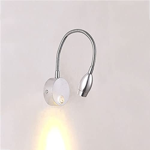 ZLLFHS Faretto Lampada Lettura, lampade Comodino Parete Luce sulla testiera a LED, Applique cablata Regolabile apparecchi Illuminazione con Interruttore per Camera da Letto, Lunghezza Collo di Cigno: