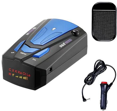 Rivelatore radar della polizia,Rivelatori radar per auto con rilevamento a lungo raggio,Immunità VG-2,Rilevatori di modalità città/autostrada,Velocità di allarme vocale in tempo reale,Display a LED