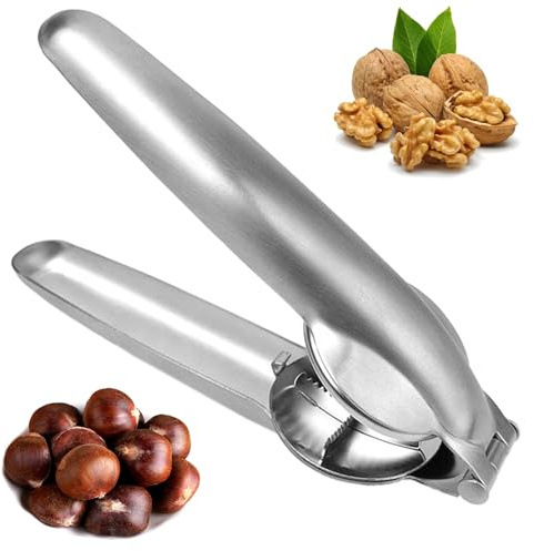 QSHXXROI 304 Cascanueces Acero, Alicates Castañas, Cortador de Castañas de Acero Inoxidable, Pinzas de Castañas Multifuncional, Clip de Castañas,Chestnut Cutter Opener