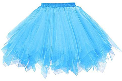 Generisch Tüllrock Damen Kurz Tütü Damen Ballett Tüll Ballettrock Tanzrock Elastisch Oktoberfest Outfit Vintage