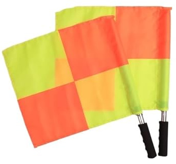 FußBallschiedsrichterfahne 4PCS Soccer Referee Flag Sports Match Football Training Linesman Flags FüR FußBall(Color1)