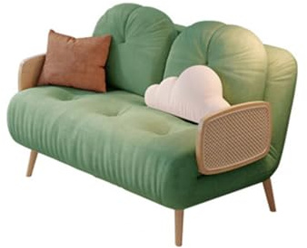 Modern Hopfällbar bäddsoffa, justerbart ryggstöd, konverterbar fåtölj, platsbesparande design, lämplig for sovrum och vardagsrum Sovfåtölj(Green,120cm)