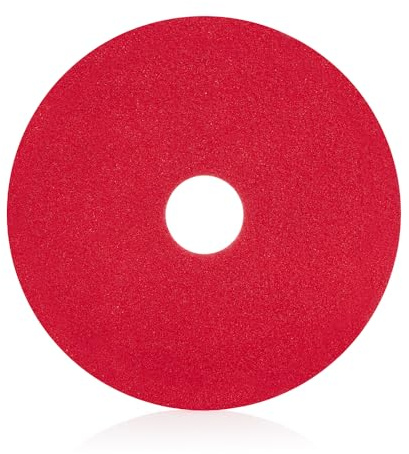 UNITEX WORKSAFE Superpad Red Diameter 406 mm (16 Inch) - Cleaning Pad for Single Disc Machines - Multi-Purpose Pad for Cleaning, Spray Cleaning & Polishing - Washable - 100% Recycled Polyester (PET