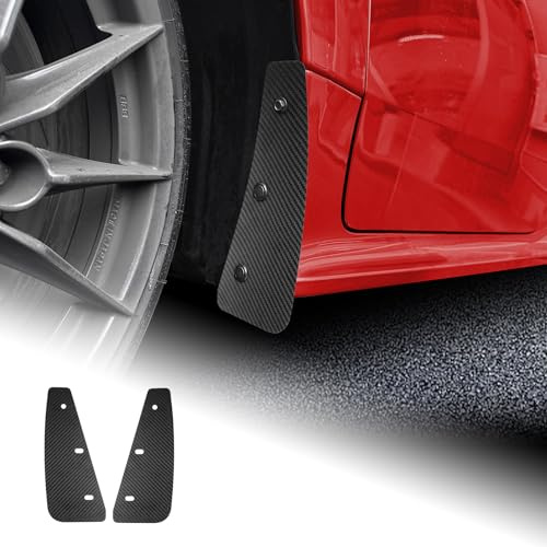 KUNGKIC Parafango Per Toyota GR Yaris 2020-2026 Fibra di carbonio Paraspruzzi Posteriore Valvola Fango Accessori Nessuna Foratura 2 Pezzi
