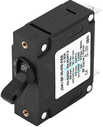 Ausla Interruttore di Ripristino a Levetta, Mini Interruttore Automatico per Circuiti CA e con Protezione da Sovraccarico e Alloggiamento Ignifugo, Ideale per Varie Installazioni (30A)