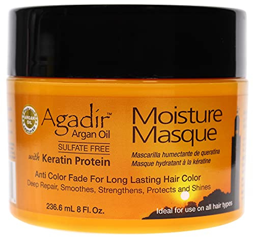 Agadir Argan Oil - Keratin Protein Moisture Masque (Anti Color Fade For Long Lasting Hair Color, Ideal For Use on All Hair Types) - 236.6ml/8oz