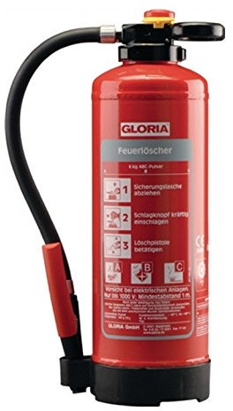 Estintore a polvere da 12 kg Brandkl.A/B/C con supporto da parete