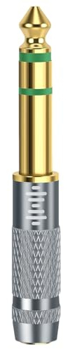 GEEKRIA 6.35mm (1/4) Male to 3.5mm (1/8) Female Jack Stereo Headphones Plug, Aluminum Alloy, Gold Plated Adapter