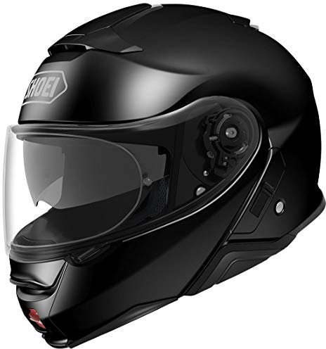 Shoei Motorrad-Klapphelm Neotec 2 Plain Schwarz (Medium, Schwarz)