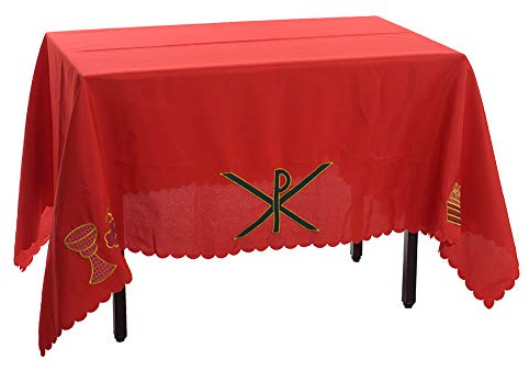 BLESSUME Iglesia Altar Mesa Paño Comunión Mesa Corredor (Rojo)
