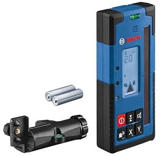 Bosch Professional Cellule de réception laser LR 60 (support RB 60, 2 piles AA, portée : jusqu’à 300 m (rayon), idéale pour le laser rotatif GRL 600 CHV)