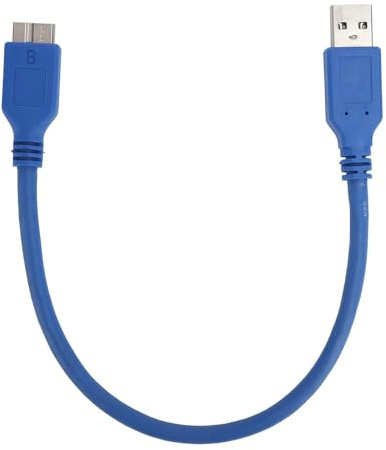 Agatige Câble Micro USB 3.0, PVC Câble USB-A Vers Micro-B Disque dur Externe USB 3.0 Cordon Adaptateur de Transmission 5 Gbp/s pour la Transmission Générale sur Disque dur Chargement USB (0.3M)