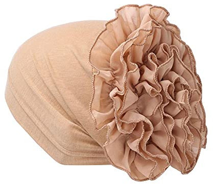 Zhiyao Damen Mütze Winter Frauen Muslim Chiffon Hijab Kopftuch Beanie mit Blume Muslimischen Warme Wintermütze Herbst Chemo Hut