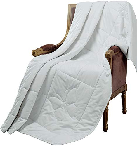 REDBEST Leichtsteppbett 100% Seide weiß Größe 240x220 cm