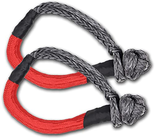 KUBAKA Synthetischer weicher Schäkel 1,27 x 61 cm, robuste Offroad-Schäkel (18,6 kg), maximale Bruchfestigkeit mit Schutzhülle für Off-Road-Abschleppen, ATV-Erholung