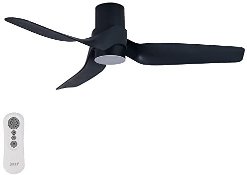 LUCCI AIR Deckenventilator Nautica, Ventilator mit Beleuchtung, Deckenlüfter mit 3 Flügeln, inkl. Fernbedienung, Ø 132 cm