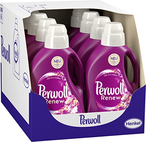 Perwoll Renew Blütenrausch Flüssigwaschmittel, 192 (8 x 24 Wäschen), Feinwaschmittel für Buntwäsche & Weißes, Color Waschmittel verleiht intensive Frische mit blumigem Duft