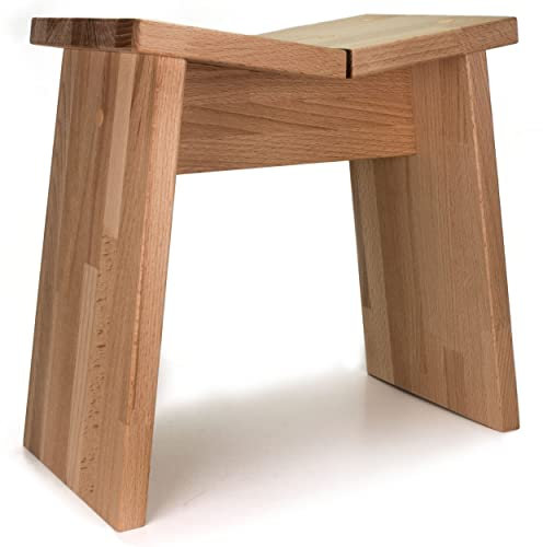 WoodBi Kinderhocker aus Holz, Schemel für Kinder, ergonomischer Sitz, Hocker hat Höhe 30cm