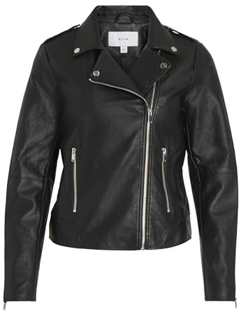 Vila Vicara Coated Jacket-Noos - Giacca da donna, Nero, XXL