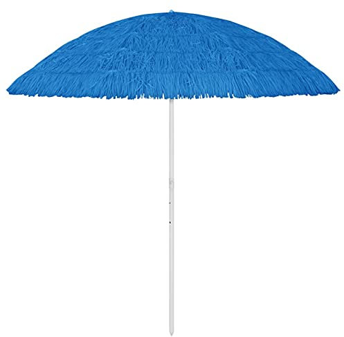Homgoday Hawaii Strandschirm, Outdoor Sonnenschirm, Neigungswinkel und Höhenverstellbar Strandüberdachung Sonnenschutz Sonnenschutz, Wetter- und UV-beständig Anti-Verblassen Terrassenschirm Weiß