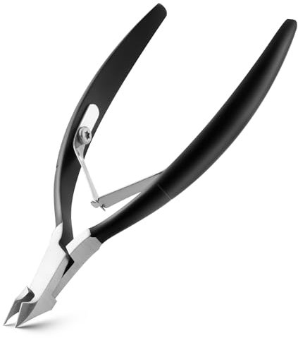 BEZOX Pince à cuticules en acier inoxydable (noir)