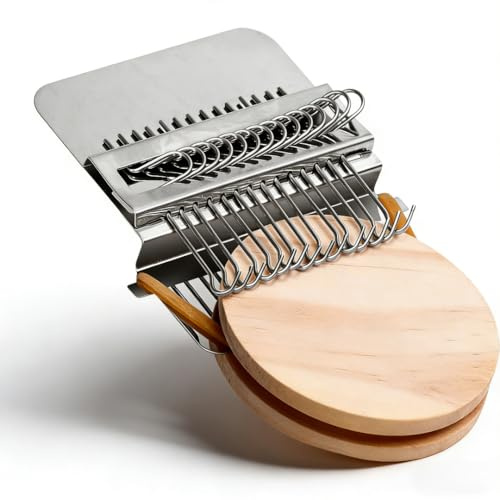 Telaio Per Tessitura, Telaio Per Rammendo Tipo Speedweve Strumento Per Tessitura Ganci in Acciaio Inossidabile Disco in Legno di Pino Kit Telaio Per Tessitura Piccolo Rammendo Rapidamente (14 Hooks)