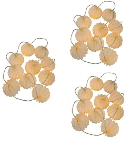 Zerodeko 3st Kürbisschnüre Aus Papier Kürbis Lichterketten Kürbislicht Hochzeitsdekorationen Im Herbst Im Freien Geführt Led-kürbislampe Herbstdeko Party-led-licht Fallen Halloween Laternen