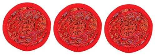 ifundom 3stücke Nepalesische Klangschalenmatte Handgefertigtem Baumwollmaterial Für Meditation Komfortabler Unterlage Für Tibetische Gesänge Langlebig Und Praktisch Für Buddhisten