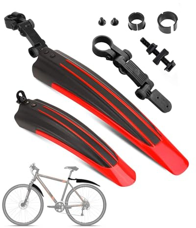 OVTSPO Fahrrad Schutzblech Set 20-26 Zoll – Kinderfahrrad Schutzblech Vorne Hinten, Verstellbarer Spritzschutz für MTB Mountainbike Cityrad, Schnelle Montage ohne Werkzeug, PP Material