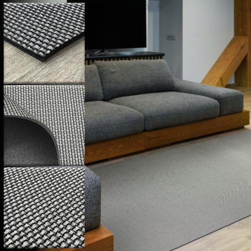 TADI & IMPERIO moqueta Vinilo Trenzado de 200x400 - Alfombra Cocina Lavable - Alfombra Exterior - Alfombra Cocina - Alfombra Vinilica Cocina - Alfombra Pasillo - Vinilo Rizado