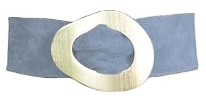 FrasiBags Breiter Damen-Gürtel aus Wildleder mit Schleife, runder Ring, oval, Damengürtel aus Wildleder, hoher Gürtel für Damen, Leder Made in Italy