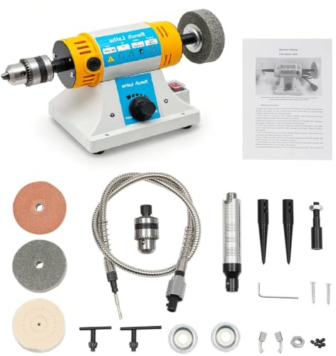 Schleifmaschine Tisch Poliermotor Tischpoliermaschine Multifunktionale Poliermaschine 320W Tischpolierer Schmuck Poliermaschine für Schmuck, Holz, Metall