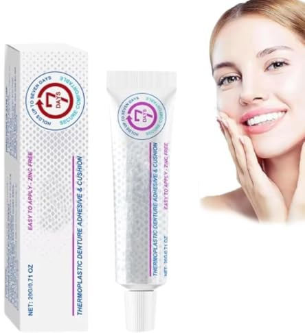 Kit di ribasatura in silicone per protesi dentarie, cuscinetto adesivo per protesi dentarie termoplastico, adesivo per protesi dentarie, kit per protesi dentarie morbide (1 pezzi)