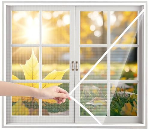 Insektenschutz und Sonnenschutz Fenster Rollo 175x175cm Weiß Mückengitter Fenster Fenster Fliegennetze Mückenschutz Fenster