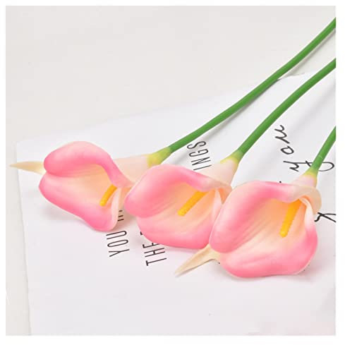 Künstliche Blumen, 10 Stück, 34 cm, künstliche Calla-Lilien, Blumenstrauß, Weihnachten, Haus, Garten, Hochzeit, Geburtstag, Party, Dekoration, künstliche Blumen, künstliche Blumen, Dekoration (G)