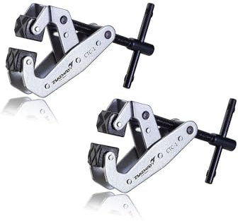 TAKEWAY Clamp with T-Handle, Deep Throat Welding and Fabricating, Multi-Purpose Lever Clamp, Cantilever Arm Clamps For Secure Hold, 1 Opening Capacity, 2 Pack