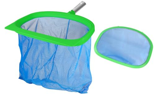 Supaway Retino per Piscina e Stagno a Maglie Fini con Manico in Alluminio, Rete per Pulizia Profonda e Piatta per Piscina, Stagno, Spa, Vasca per Pesci, Parco Acquatico (Senza Manico)