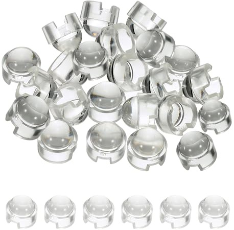 PATIKIL 12mm LED Lente Convessa, 36 Pezzi Angolo Di Fascio 45 Gradi PMMA Acrilica Lente Ottica Convessa Condensatore Per 1W 3W LED Lampadine Telecamere A Infrarossi, Trasparente