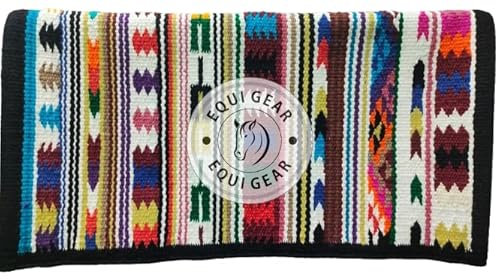 EQUIEMPRESS Sattelunterlage Western Ranch/Westernsatteldecke aus Neuseelandwolle, Top Wool Pad Sensor Flex (Anpassung möglich) A-396 (34 x 34)