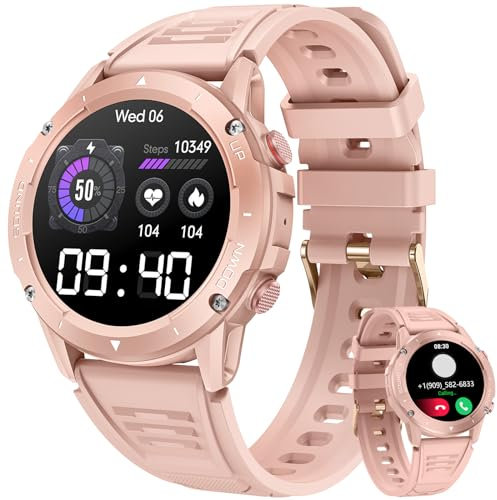 Orologio Smartwatch Donna Fitness: 1.42 Smart Watch con Effettua Risposta Chiamate Pressione Cardiofrequenzimetro 100+ modalità Sportive Impermeabile IP68 Tracker Orologi Compatibilità iOS e Android