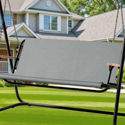 AOOWU Hollywoodschaukel Sitzfläche Ersatz, 600D-Oxford Gewebe Wasserdicht Reißfest Hollywoodschaukel Sitzbezug, Ersatz-Schaukel Sitzbezug für Hollywoodschaukel, Gartenschaukel, 148x 50x 50CM, Grau