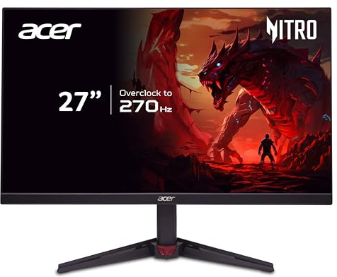 acer Nitro VG270U Z1 Gaming Monitor 27 Zoll (69 cm Bildschirm) WQHD, IPS, 270Hz DP, 144Hz HDMI, 1ms(VRB), DP 1.4, 2xHDMI 2.0, FreeSync Premium