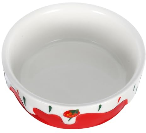 ANDRESLAD Ciotola in Ceramica per Criceti e Piccoli Animali Antiribaltamento e Antispruzzo Contenitore Cibo e Acqua per Conigli Porcellini Ricci e Chinchilla Resistente e Facile da Pulire