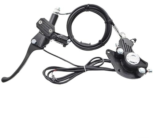 Yuanpgky Set freno a disco idraulico per bici elettrica, 160 mm, anteriore e posteriore, compatibile con biciclette elettriche pieghevoli da 14, DOT 4, interfaccia SM a 2 pin, lega di alluminio