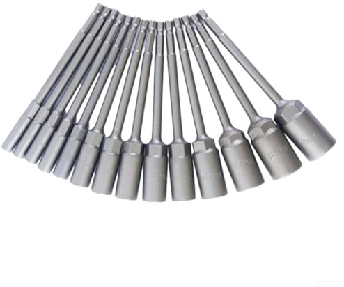 Juego de llaves de vaso hexagonales de largo alcance de 150 mm, adaptador de enchufe de acero al cromo vanadio para destornillador eléctrico, taladro, herramientas de reparación de automóviles
